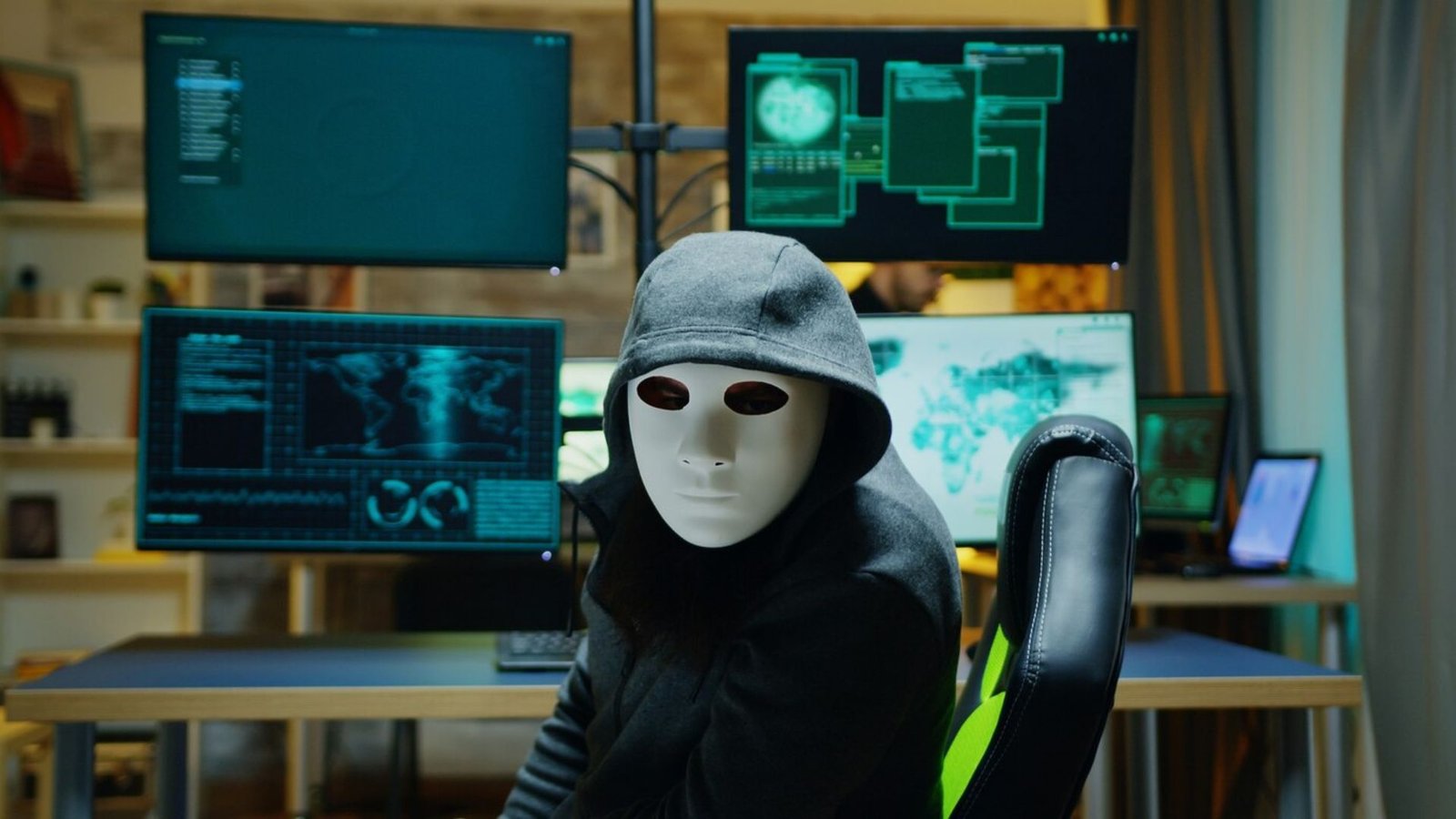 a person hacking 